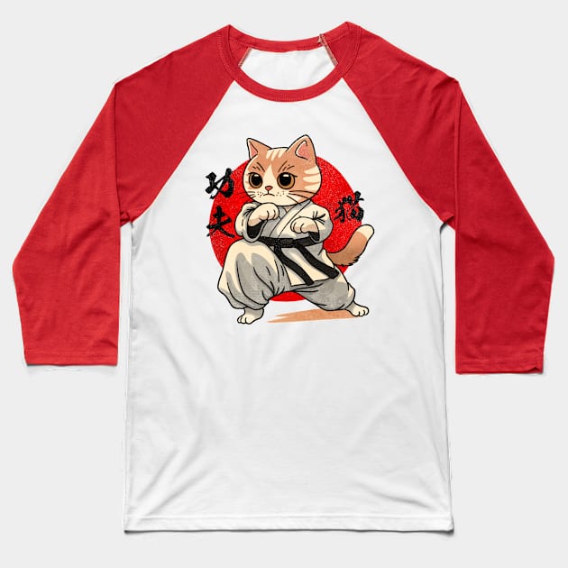 Kung fu kitty Baseball T-Shirt by FanFreak